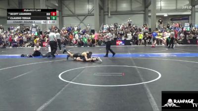 132 lbs Champ. Round 1 - Claudio Teran, Trailblazer vs Scott Leandro, Burlingame