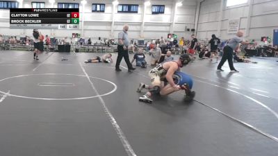 132 lbs Round 5 (6 Team) - Brock Beckler, Garnett Trained vs Clayton Lowe, Ohio Titan