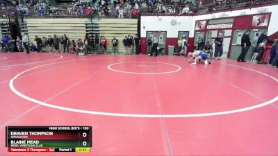 120 lbs Champ. Round 2 - Blaine Mead, Rebel Wrestling Club vs Draven Thompson, Unafiliated