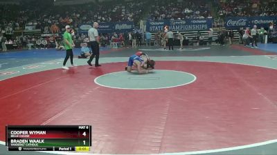 D 2 138 lbs Cons. Round 2 - Braden Waalk, Vandebilt Catholic vs Cooper Wyman, Belle Chasse