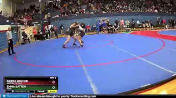 160 lbs Cons. Round 1 - Sierra Holder, Warren Central vs Emma Batten, Penn