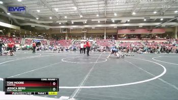 127 lbs Cons. Round 1 - Jessica Berg, Sunflower Kids vs Toni Moore, Hugoton