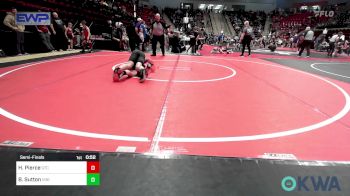 96-100 lbs Semifinal - Hunter Pierce, Grove Takedown Club vs Bentley Sutton, Vinita Kids Wrestling