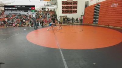145 lbs Quarterfinal - Emaline Smith, Lovell Middle School vs Adyson Ward Chatwin, Worland Middle School