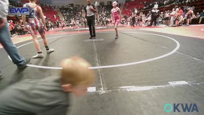 90 lbs Quarterfinal - Arwen Frisby, Skiatook Youth Wrestling vs Rhett Powers, Tiger Trained Wrestling