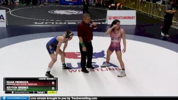 126 lbs Champ. Round 2 - Isaak Mendoza, Redwood High School Wrestling vs Keyton Brebes, Morro Bay Wrestling