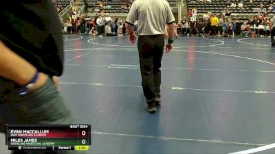 112 lbs Quarterfinal - Evan MacCallum, MWC Wrestling Academy vs Miles James, Siouxland Wrestling Academy