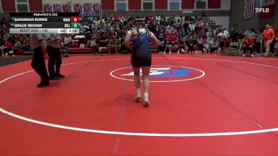 130 lbs Cons. Round 4 - Savannah Burns, Waukon vs Grace Recker, Bellevue