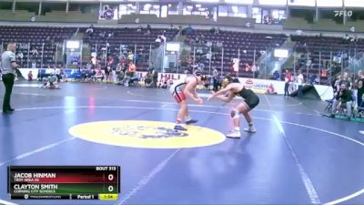 160 lbs Quarterfinal - Clayton Smith, Corning City Schools vs Jacob Hinman, Troy Area Hs