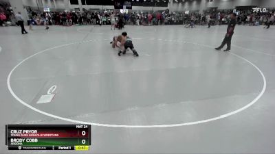 144 lbs Cons. Round 3 - Brody Cobb, Arizona vs Cruz Pryor, Young Guns Nashville Wrestling