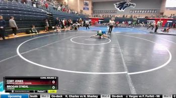 120 lbs Cons. Round 2 - Cort Jones, Memphis University School vs Brogan O`Neal, Catoosa