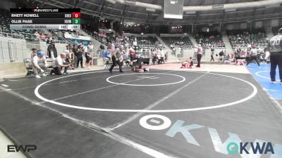 75 lbs Consolation - Rhett Howell, Checotah Matcats vs Ollie Page, Fort Gibson Youth Wrestling