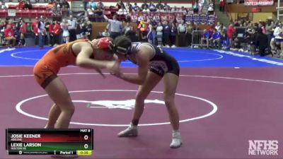 115 lbs Cons. Round 1 - Lexie Larson, Holton HS vs Josie Keener, Abilene