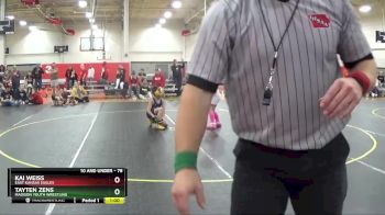 78 lbs Round 3 - Tayten Zens, Madison Youth Wrestling vs Kai Weiss, East Kansas Eagles