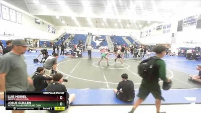 138 lbs 5th Place Match - Josue Guillen, Victor Villains Wrestling Club vs Luis Moriel, Servite High School