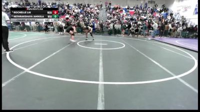 Girls 135 lbs Champ. Round 1 - Rochelle Lai, Westmont Girls vs Nethrakshaya Jakkula, Wilcox Girls