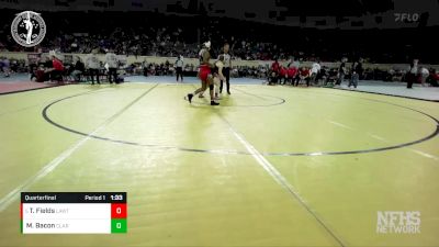 6A - 125 lbs Quarterfinal - Teyanna Fields, LAWTON vs Mackenzie Bacon, CLAREMORE