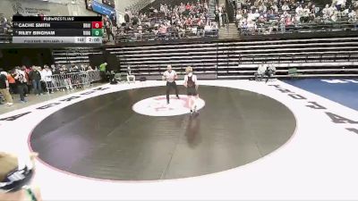 4A 106 lbs Champ. Round 1 - Cache Smith, Bear River vs Riley Bingham, Ridgeline