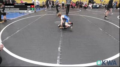 60 lbs Consolation - Caleb Hall, Newkirk Takedown Club vs Jesse Hightower, Watonga Youth Wrestling