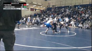 145 lbs Quarterfinal - Kai Vielma, Connellsville vs Greyson Music, Bishop McDevitt