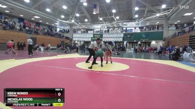 106 lbs Champ. Round 2 - Nicholas Wood, Oceanside vs Krew Rondo, Carlsbad