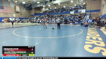 130lbs Cons. Round 3 - Valeria Mora Dominguez, Mountain View (Girls) vs Nicolette Hulse, Ridgefield (Girls)