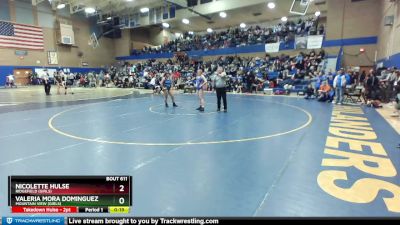 130lbs Cons. Round 3 - Valeria Mora Dominguez, Mountain View (Girls) vs Nicolette Hulse, Ridgefield (Girls)