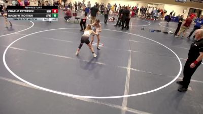 14U GIRLS - 95 lbs 3rd Place Match - Charlie Petersen, Minnesota vs Madilyn Trottier, Apple Valley Wrestling Club
