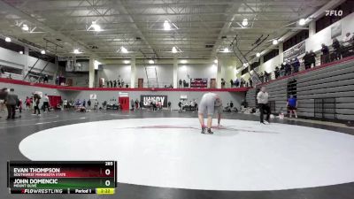 285 lbs Cons. Round 3 - Evan Thompson, Southwest Minnesota State vs John Domencic, Mount Olive