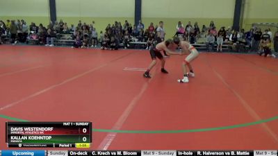 90 lbs Champ. Round 2 - Davis Westendorf, Immortal Athletics WC vs Kallan Koehntop, MAHACA