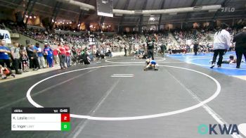 46 lbs Round Of 16 - Knoxson Leslie, Choctaw Ironman Youth Wrestling vs Cason Inger, Lawton Legends Youth Wrestling