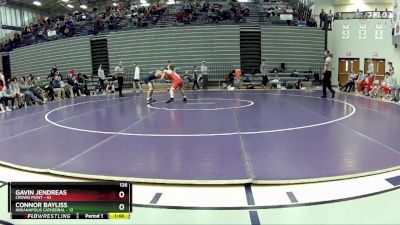 126 lbs Quarterfinals (8 Team) - Connor Bayliss, Indianapolis Cathedral vs Gavin Jendreas, Crown Point