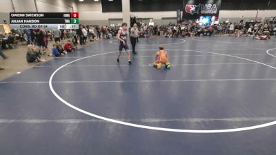 120 lbs Cons. Rd Of 64 - Owenn Swenson, Iowa vs Julian Hanson, The Wrestling Academy