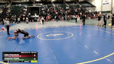 122-133 lbs Champ. Round 1 - Sara Philmalee, Wood River Wrestling Club vs Emerson Penne, Elkhorn Valley Wrestling Club