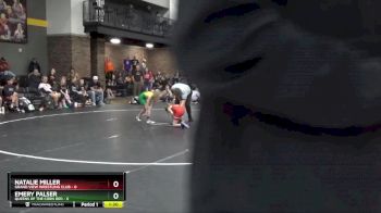 52 lbs Round 3 (4 Team) - Emery Palser, Queens Of The Corn Red vs Natalie Miller, Grand View Wrestling Club