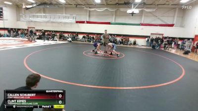 110-115 lbs Quarterfinal - Clint Kimes, Thermopolis Wrestling Club vs Callen Schubert, Cody Wrestling Club