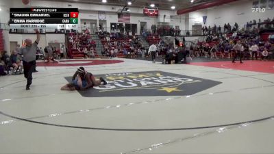 155 lbs Semifinal - Emma Harridge, Camanche vs Shaona Emmanuel, Iowa City High