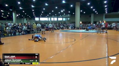 100 lbs Champ Round 1 (16 Team) - Isaac Jung, Morris Fitness vs Adrian Feliciano, Carolina Hammer Squad