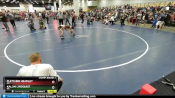 67 lbs Champ. Round 2 - Kalon Lindquist, MN vs Fletcher Headley, MO