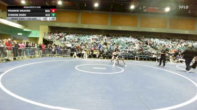 140 lbs Quarterfinal - Frankie Weaver, Huntington Beach vs Chisom Dijeh, Allen