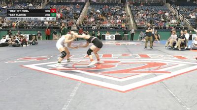 1-4A - 138 1st Place Match - Destiny Fidel, East Rutherford High School vs Lily Flores, Avery County High School