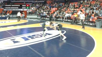 1A 113 lbs Cons. Round 2 - Colton Drinkwine, Braidwood (Reed-Custer) vs Phoenix Senodenos, Yorkville (Christian)