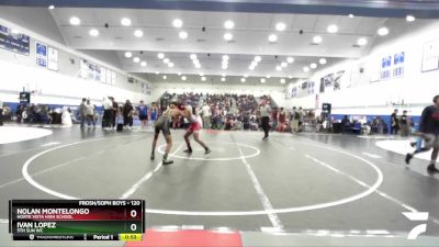 120 lbs Cons. Round 3 - Ivan Lopez, 5th Sun WC vs Nolan Montelongo, Norte Vista High School