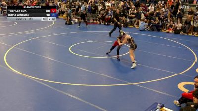 114 lbs Champ. Round 2 - Ashley Cox, Clarence vs Olivia Wiseman, Warsaw