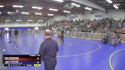 130 lbs Quarterfinal - Mia Pedersen, Redmond High School vs Abby Richard, Peninsula Wrestling Club