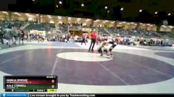 113 lbs Round 3 (4 Team) - Kale Cornell, 3A Burns vs Annija Sproge, 3A Willamina/Falls City