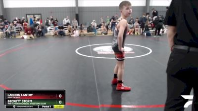 82-86 lbs Cons. Semi - Landon Lantry, Unattached vs Beckett Storm, White River Hornets Wrestling Club