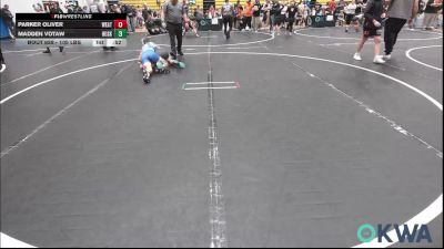 105 lbs Consi Of 8 #2 - Parker Oliver, Weatherford Youth Wrestling vs Madden Votaw, Huskey Wrestling Club