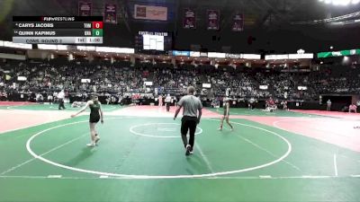 86 lbs Cons. Round 2 - Quinn Kapinus, Unattached vs Carys Jacobs, TOM2