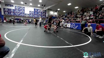 43 lbs Consi Of 8 #2 - Jensen Caughlin, Cleveland Takedown vs Sullivan Gurley, Skiatook Youth Wrestling